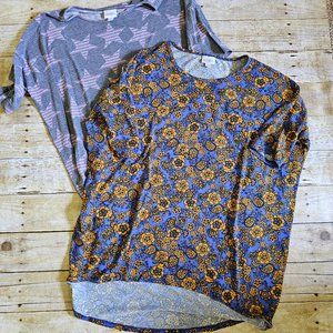 LulaRoe Irma Tunic Shirts Size Medium 2 Total